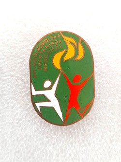 The 16th Polish Youth Spartakiad 1989 badge (PRL, enamel)