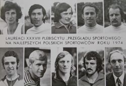 The Best of 1974 Sportsman's of Poland "Przeglad Sportowy" contest postcard