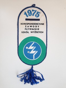 The Correspondence Swimming Competition of Polish Higher Schools AZS 1975 pennant