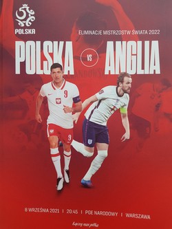 The match program Poland - England. Qualification of the World Cup 2022, 8/9/2021