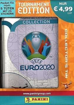 UEFA Euro 2020 Tournament Edition Official Licensed Panini Sticker - pocket tin