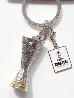 UEFA Europa League 2023 Budapest Final Sevilla FC - AS Roma 3D Trophy keyring (official licensed product)