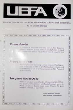 UEFA Official Bulletin nr 49 Dezember 1969