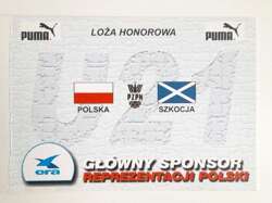 VIP Invitation Ticket to Honorary Box of Poland - Scotland U-21 friendly match (24.4.2001, Wloclawek)