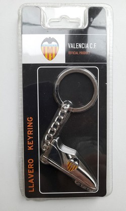 Valencia CF football shoe with emblem keyring (official souvenir)