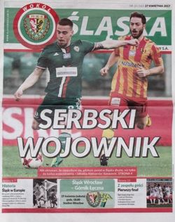 WKS Slask Wroclaw - Gornik Leczna Lotto Ekstraklasa matchday magazine (29.04.2017)