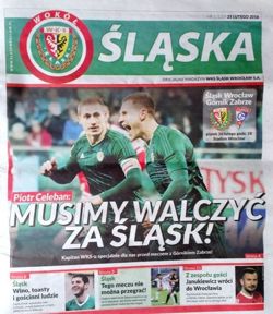 WKS Slask Wroclaw - Górnik Zabrze Ekstraklasa official match magazine (26.02.2016)