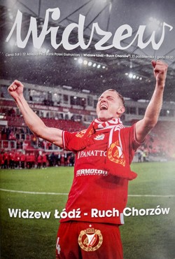 Widzew Lodz - Ruch Chorzow, PKO BP Ekstraklasa match (22.10.2023) official programme