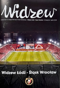 Widzew Lodz - Slask Wroclaw PKO BP Ekstraklasa (25.8.2023) official match programme