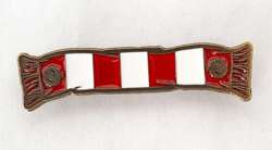 Widzew Lodz mini scarf stripes badge (lacquer)