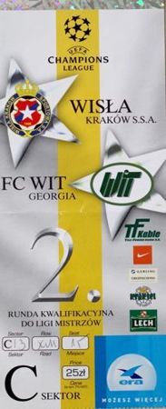 Wisla Cracow - WIT Georgia Tbilis UEFA Champions League match (04.08.2004) ticket