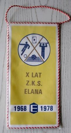 X lat ZKS Elana Toruń 1968-1978 pennant