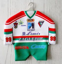 Zaglebie Sosnowiec ice hockey team mini t-shirt car hanger