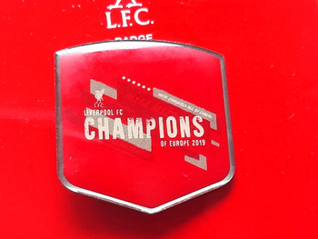 Liverpool FC - Champions of Europe 2019 pin badge (official product)