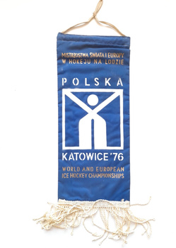 Katowice 1976 Ice Hockey World & European Championship pennant