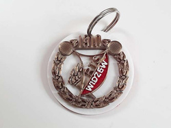 RTS Widzew Lodz crest and name fan's keyring (two-sided)