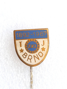 75th Anniversary TJ ZKL Brno ice hockey club badge (enamel)