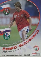 Czech - Slovenia, EURO 2008 Qualifier (17.11.2007) Official Programme