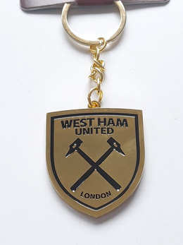 West Ham United FC big golden crest one side keyring (official product)