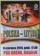 Poland - Lithuania (06.06.2014) - Firendly match official programme