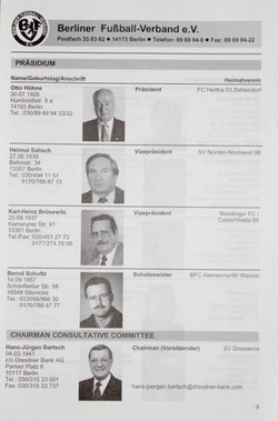 Football in Berlin. Calendar and Address Book 2002/2003