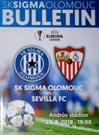 SK Sigma Olomouc - Sevilla FC UEFA Europa League (23.08.2018) official programme