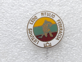 Lithuania Ice Hockey Associaiton old badge (enamel)