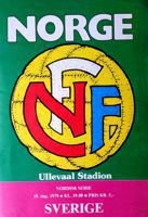 Norway - Sweden Nordic Championships official match programme (15.08.1979)
