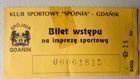 KS Spojnia Gdansk Polish handball league ticket (the 90's)