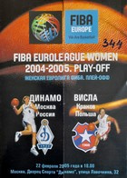 Dinamo Moscow - Wisla Cracow FIBA Euroleague Women basketball match programme (22.2.2005)