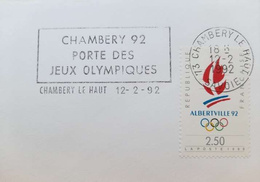 Set of 5 FDC Envelopes Torch Relay Olympic Games Albertville 1992 (France)