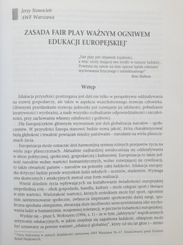 Fair play in European culture and education