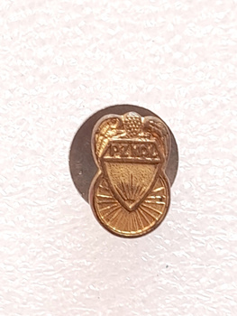 Polish Cycling Association gold-plated old badge (signed)