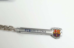 FC Barcelona text and crest keyring (official product)