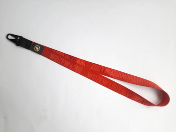 Widzew Lodz key lanyard with metal carabiner (official product)