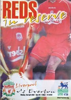 Liverpool FC - Everton FC, Premier Reserve League (2.4.2001) official match programme