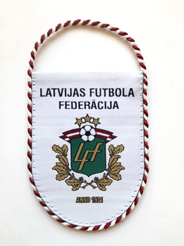 Latvian Football Association small crest pennant (two side)