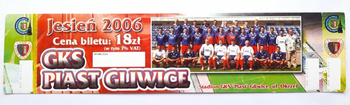 GKS Piast Gliwice II league Autumn Round 2006 match ticket