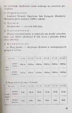 Guide to the sports activity program of rural sports clubs