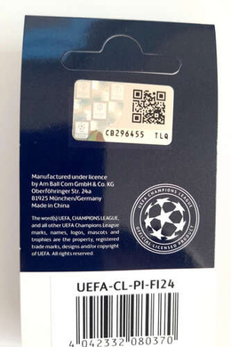 UEFA Champions League 2024 London Final, BV Borussia  Dortmund - Real Madrid CF trophy badge (official licensed product)