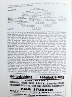 Germany - England friendly match (10.05.1930) official programme reprint (limited edition)