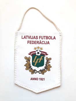 Latvian Football Association small crest pennant (two side)