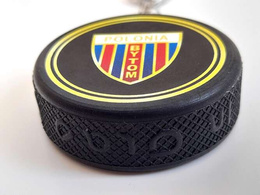 Keyring KS Polonia Bytom ice hockey team mini puck keyring (official product)