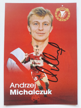 Andrzej Michaczuk - Widzew Lodz souvenir photo (official product) with original autograph