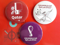 FIFA World Cup Qatar 2022 button 3 pins set (Official Licensed Product)