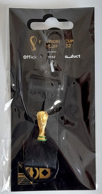FIFA World Cup Qatar 2022 2.5D keyring/key lanyard with trophy miniature (Official Licensed Product)