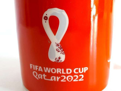 Mug World Cup Qatar 2022 emblem (red) (Official Licensed Product)