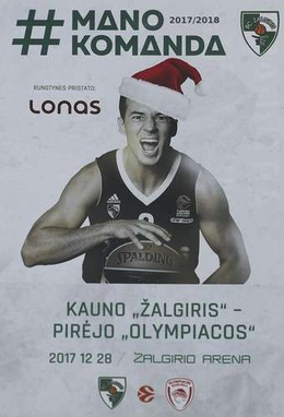 Official Programmes Zalgiris Kauno, European Cups 2017-2019 (set of 4 issues)