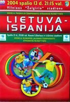 Lithuania - Spain World Cup 2006 official qualifying match programme (13.10.2004)