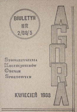 "Agora" - Bulletin of Sport Souvenirs Collectors Association - volume 2(5)/1988